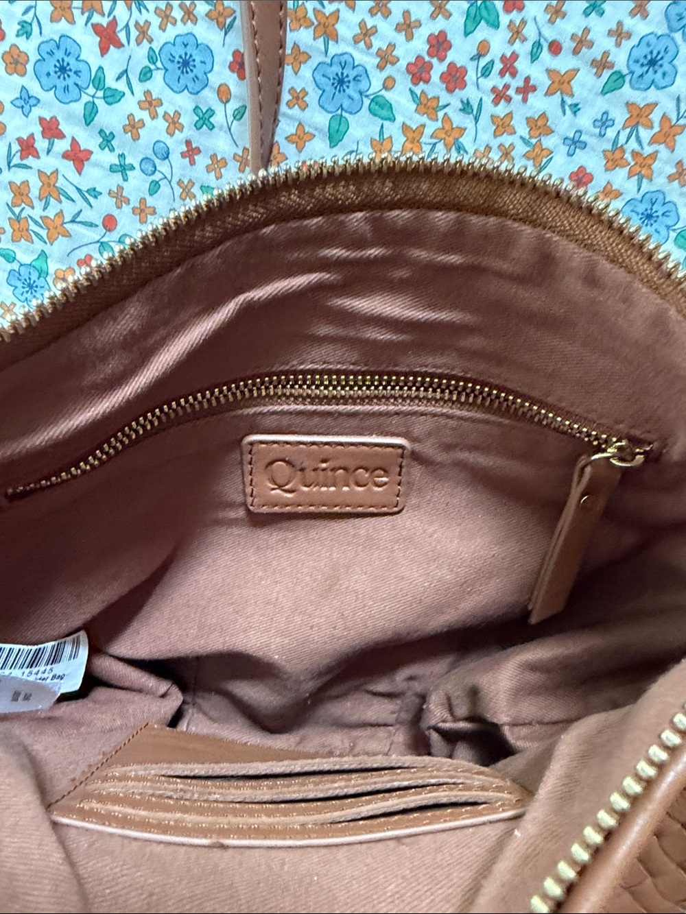 Quince Italian Handwoven Leather Mini Shoulder Bag - Picture 3 of 4